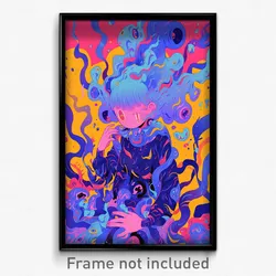 Art Poster - Vibrating Backdrifting (Psychedelic Trippy Weird 11x17 Print)