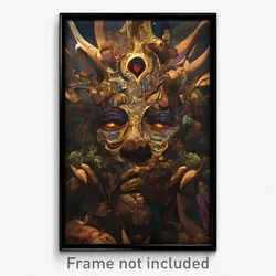 Art Poster - Glamorous Megalith (Psychedelic Trippy Weird 11x17 Cartoon Print)