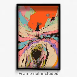 Art Poster - Quirky Heights (Psychedelic Trippy Weird 11x17 Print)