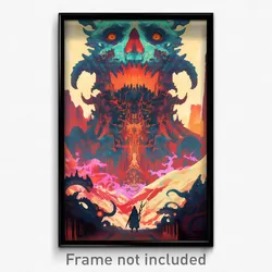 Icelandic Movie Poster - Massive Dungeon (Iceland Retro Film Art Print)