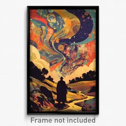 Spanish Movie Poster - Oval Falls (Spain Psychedelic Art Retro Film Print)