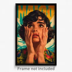Spanish Movie Poster - Woman Feeling Stuck, Feminine Cropped Vest (Art Print)