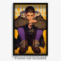 Icelandic Movie Poster - Boy Feeling Discomfort, Gripping Purple Legwear (Print)