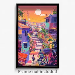 Brazilian Movie Poster - Peaceful Small Town (Brazil Retro Film Art Print)