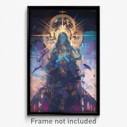 Art Poster - Notable Shrine (Psychedelic Trippy Weird 11x17 Cartoon Print)