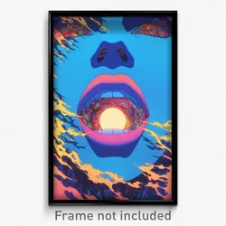 Movie Art Poster - All Over The Place Mouth (Psychedelic Retro Weird Film Print)