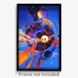 Art Poster - Watery Black Hole (Psychedelic Trippy Weird 11x17 Cartoon Print)