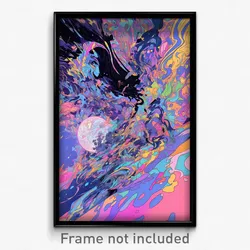 Art Poster - Black Vein (Psychedelic Trippy Weird 11x17 Cartoon Print)
