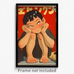 Japanese Movie Poster - Boy Feeling Rejected, Extra Large Ankle Lace Up (Print)