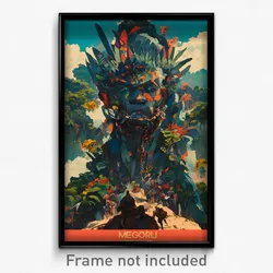 Brazilian Movie Poster - Meager Crown (Brazil Psychedelic Art Retro Film Print)