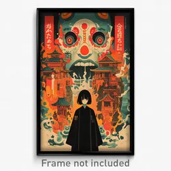 Japanese Movie Poster - Haunted Ditch (Japan Psychedelic Art Retro Film Print)