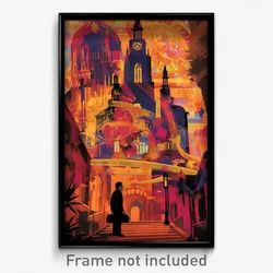 German Movie Poster - Glass Synagogue (Germany Psychedelic Art Retro Film Print)