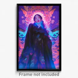 Movie Art Poster - Woman Feeling Apprehension, Royal Korean Clothes (Film Print)