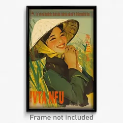 Vietnamese Movie Poster - Woman Feeling Joviality, Agile Purple (Art Print)