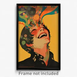 German Movie Poster - Boy Feeling Happiness, Colorful Red Neckerchief (Print)