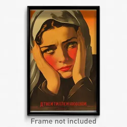 Russian Movie Poster - Girl Feeling Pessimism, Superb Sleeves Rolled Up (Print)