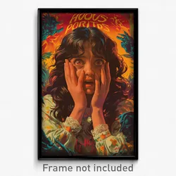 Mexican Movie Poster - Girl Feeling Fright, Yellowish White Sleeves (Art Print)