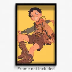 Art Poster - Boy Feeling Alarmed Wearing Acclaimed Shoe Dangle (Art Print)