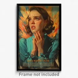 Spanish Movie Poster - Woman Feeling Bewildered, Ragged Blue Dress (Art Print)