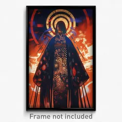 Movie Art Poster - Woman Feeling Alarm, Stupendous Kimono (Retro Film Print)