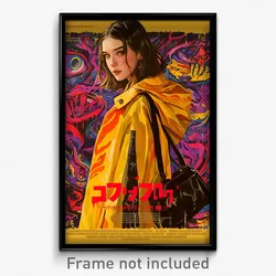 Thai Movie Poster - Girl Feeling Boredom, Modern Yellow Raincoat (Art Print)