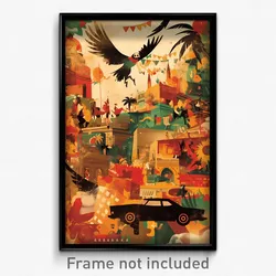 Mexican Movie Poster - Modern Intersection (Mexico Retro Film Art Print)