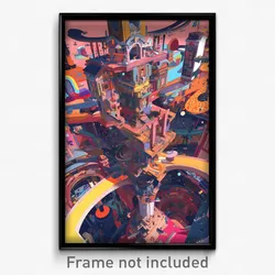 Art Poster - Infinite Fort (Psychedelic Trippy Weird 11x17 Print)