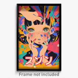 Movie Art Poster - Girl Feeling Unnerved, Famous Multicolored Hairband (Print)