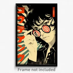 Japanese Movie Poster - Man Feeling Spite, Striped Eyewear Strap (Art Print)