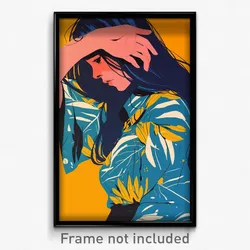 Icelandic Movie Poster - Woman Feeling Relaxed, Remarkable Two Sided Fabric