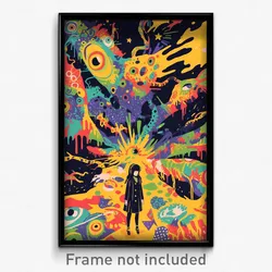 Spanish Movie Poster - Quirky Trapdoor (Spain Psychedelic Art Retro Film Print)