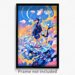 Art Poster - Bubbly Dreamscape (Psychedelic Trippy Weird 11x17 Cartoon Print)