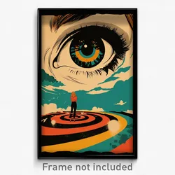 Brazilian Movie Poster - Square Hole (Brazil Psychedelic Art Retro Film Print)