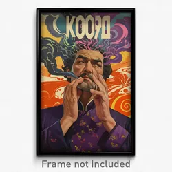 Russian Movie Poster - Man Feeling Shocked, Fluid Purple Sleeves (Art Print)