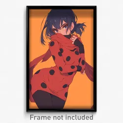 Anime Art Poster - Ladybug Feeling Wrath Wearing Commanding Orange Scarf