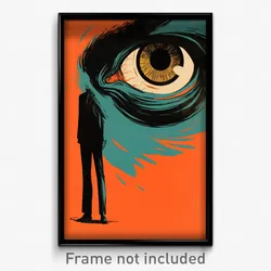 German Movie Poster - Shady Face (Germany Psychedelic Art Retro Film Print)