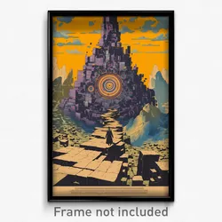 Russian Movie Poster - Damaged Cascade (Russia Psychedelic Art Retro Film Print)