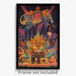 Thai Movie Poster - Rural Circus (Thailand Psychedelic Art Retro Film Print)