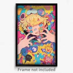Anime Art Poster - Boy Feeling Pleased Wearing Drab Animal Costume (Print)