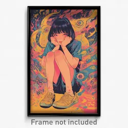 Thai Movie Poster - Girl Feeling Isolated, Bubbly Puffy Short Sleeve (Art Print)