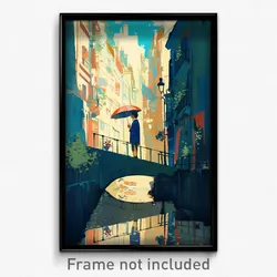 French Movie Poster - Narrow Quay (France Psychedelic Art Retro Film Print)