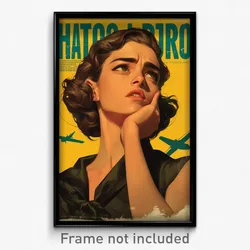 Brazilian Movie Poster - Girl Feeling Loathing, Black And White Untied (Print)