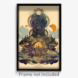 Russian Movie Poster - Giant Vicarge (Russia Psychedelic Art Retro Film Print)