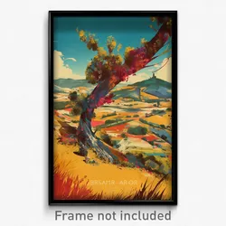 Spanish Movie Poster - Wiggly Pasture (Spain Psychedelic Art Retro Film Print)