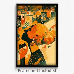 Brazilian Movie Poster - Girl Feeling Grouchiness, Astonishing Orange Dress