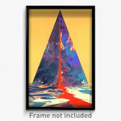 Art Poster - Triangular Pen (Psychedelic Trippy Weird 11x17 Cartoon Print)