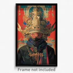Thai Movie Poster - Man Feeling Tenderness, Colorful Red Headwear (Art Print)