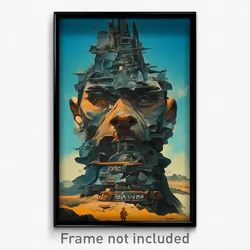 French Movie Poster - Tall Mesa (France Psychedelic Trippy Art Retro Film Print)
