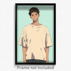 Anime Art Poster - Man Feeling Pessimism, Made Up Impossible Shirt (Print)