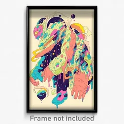 Art Poster - Unnatural Tacos (Psychedelic Trippy Weird 11x17 Print)
